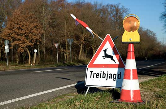 Drückjagd Straßensperrung